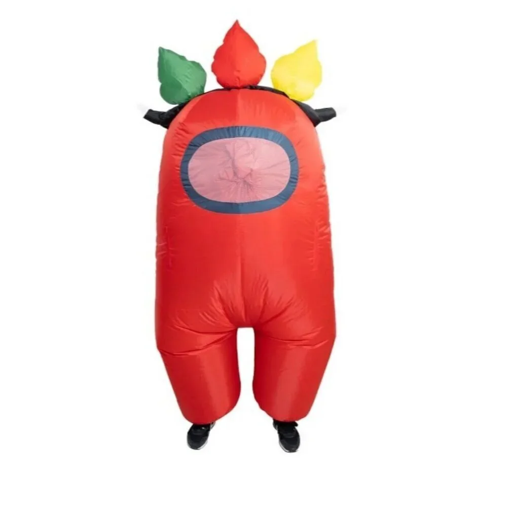NEW Amung Us Red Inflatable Light Up Costume Youth One Size Unisex YUME Gamer